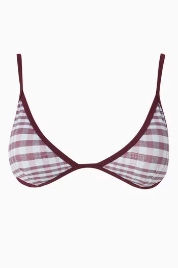 Perfect Fit Plaid Reversible Bikini Top