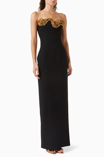 gold lame dress 80s 1980's Liquid Gold Strapless Dress – The Kit Vintage