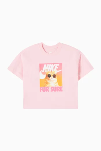 تي شيرت بطبعة صورة حيوان قطن