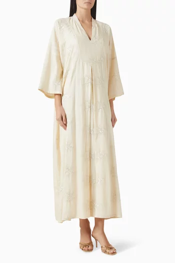 Lila Embroiered Kaftan