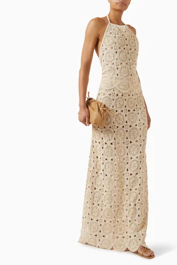 تنورة طويلة كروشيه