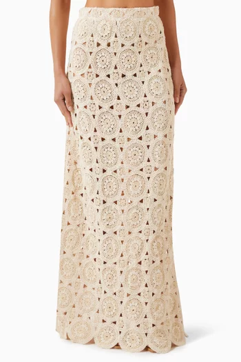 تنورة طويلة كروشيه