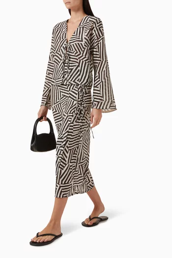 تنورة جيو بتصميم ملفوف