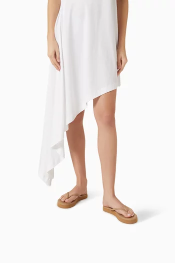 حذاء ليلي بنعل سميك مسطح جلد