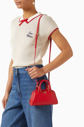 Mini Bowling Bag in Grainy Calfskin