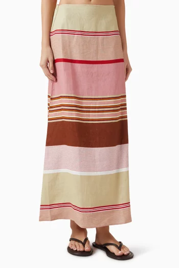 Martina Maxi Skirt in Linen