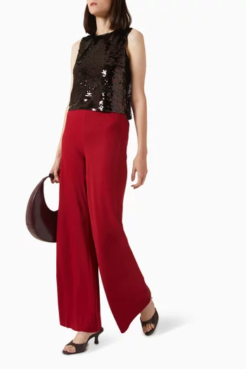 Stroll Straight-leg Pants in Satin