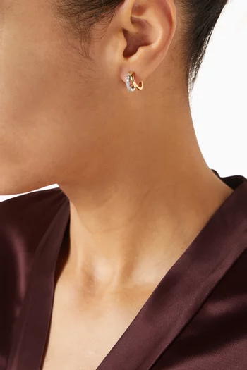 أقراط بلونين نحاس مطلي