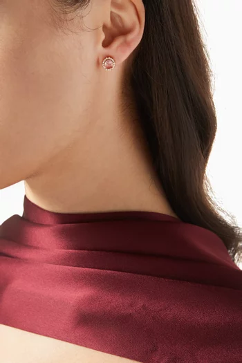 أقراط بإطار دائري نحاس مطلي بلون ذهبي