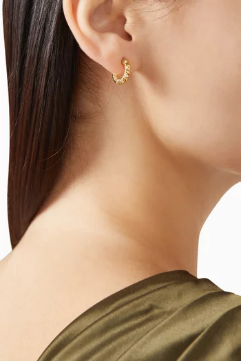 Twist Hoop Earrings in Gold-plated Brass
