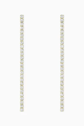 Linear Drop Earrings in Gold-plated Brass
