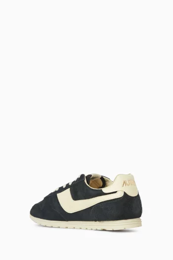 Windspin Low Sneakers in Suede & Leather