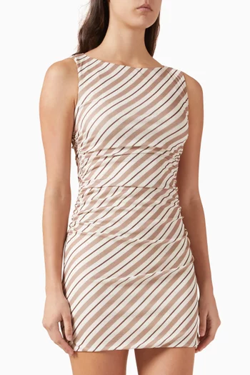 Orielle Striped Mini Dress