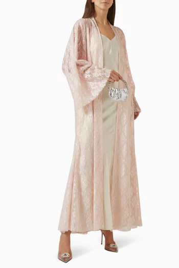 عباية بقصة واسعة دانتيل