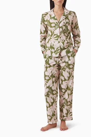 Long Pyjama Set in Organic-cotton