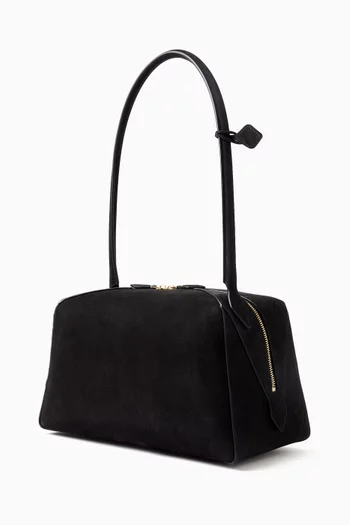 Medium Hip East West Shoulder Bag in Nubuck Leather