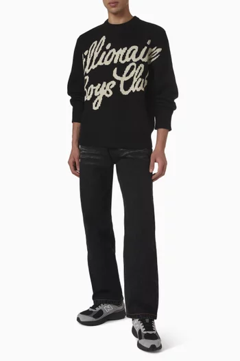 سترة بشعار الماركة مزيج صوف