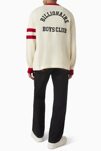 كارديغان برائد فضاء وتصميم جامعي مزيج الصوف