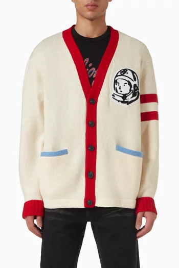 كارديغان برائد فضاء وتصميم جامعي مزيج الصوف