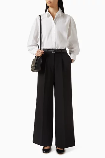 Oversized Top in Cotton Poplin