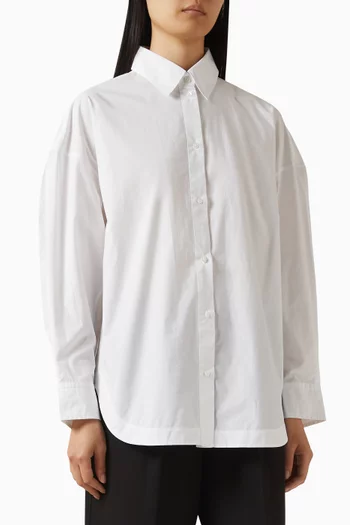 Oversized Top in Cotton Poplin