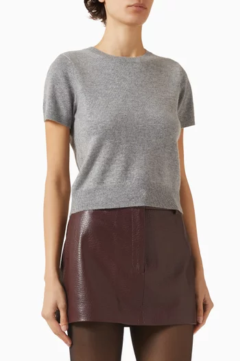 Crop T-shirt in Cashmere
