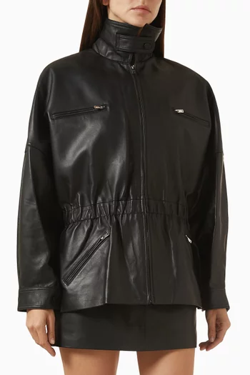 Cinched Jacket in Leather