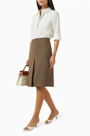 تنورة مزيج صوف بقصة ضيقة