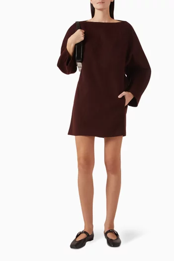 فستان قصير صوف بوجهين