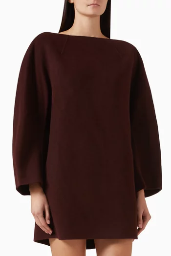 فستان قصير صوف بوجهين