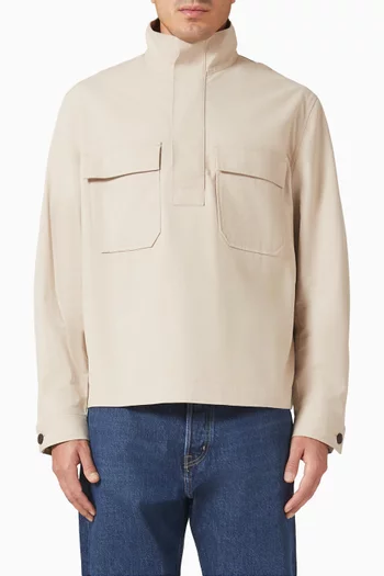 Half-zip Sweatshirt in Cotton-twill