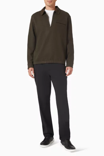 Zip Sweatshirt in Boiled-wool