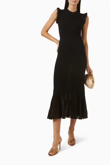 فستان نويل منسوج من مزيج فيسكوز