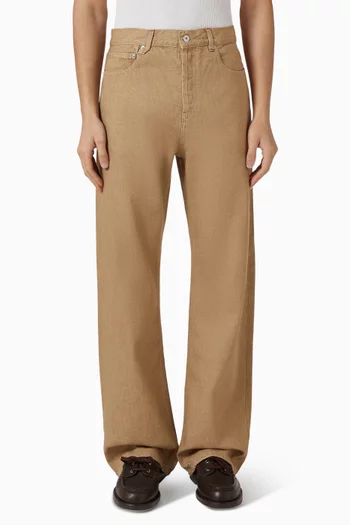 بنطال جينز لو دو نيم بقصة مستقيمة دينم