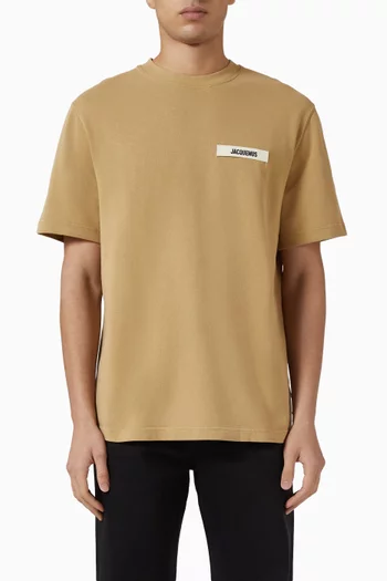 Grosgrain Logo T-shirt in Organic Cotton