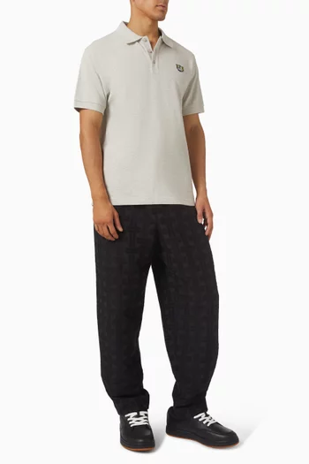 Wild Tiger Slim Polo Shirt in Cotton Pique