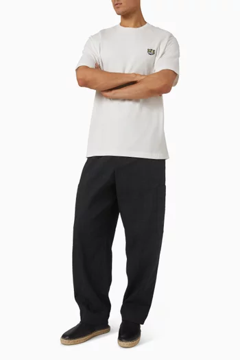 Wild Tiger Embroidered T‑shirt in Cotton