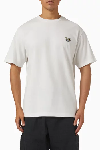 Wild Tiger Embroidered T‑shirt in Cotton