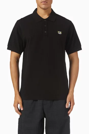 Wild Tiger Slim Polo Shirt in Cotton Pique