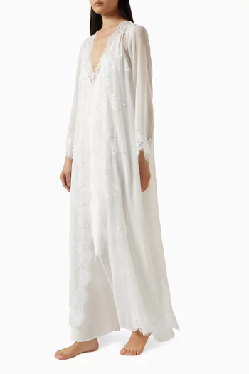 Helena Lace Robe in Chiffon
