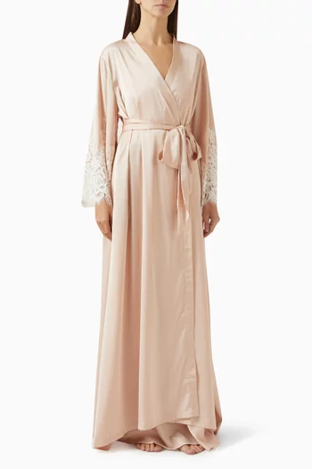 Peyton Long Robe in Satin