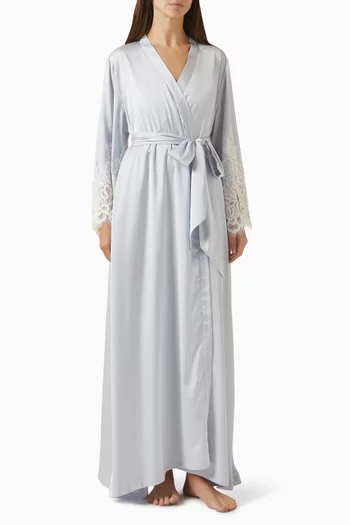 Peyton Long Robe in Satin