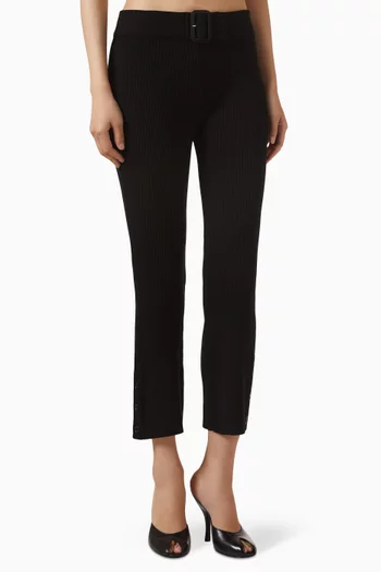 بنطال كابري نسيج مضلع