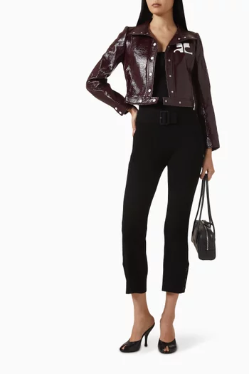 بلوزة بتصميم بلا أكمام مستوحى من التسعينيات بإبزيم نسيج مضلع