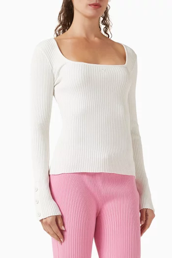 بلوزة هيرتدج نسيج مضلع