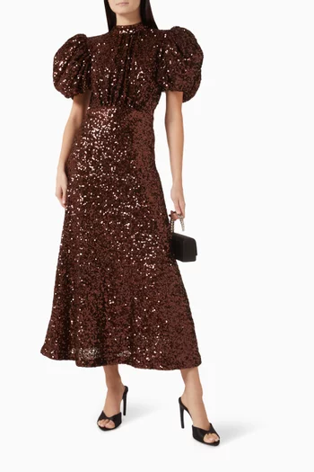 Sequin-embellished Midi Dress