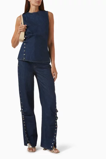 Buttoned Top in Denim