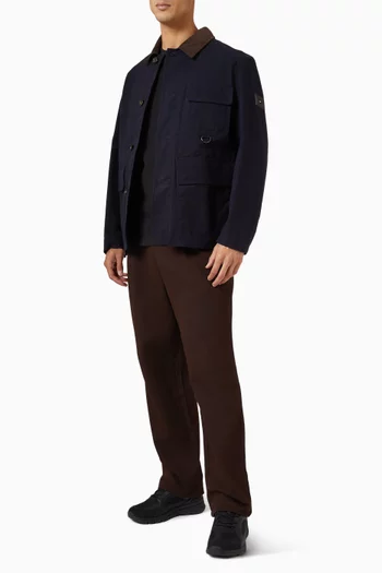 جاكيت بارن بقصة فضفاضة قطن بطبقة شمع