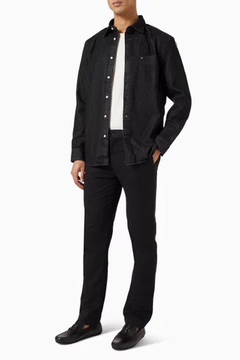 تي شيرت بشارة شعار الماركة قطن