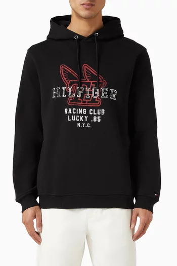 Graphic Logo Hoodie in Cotton